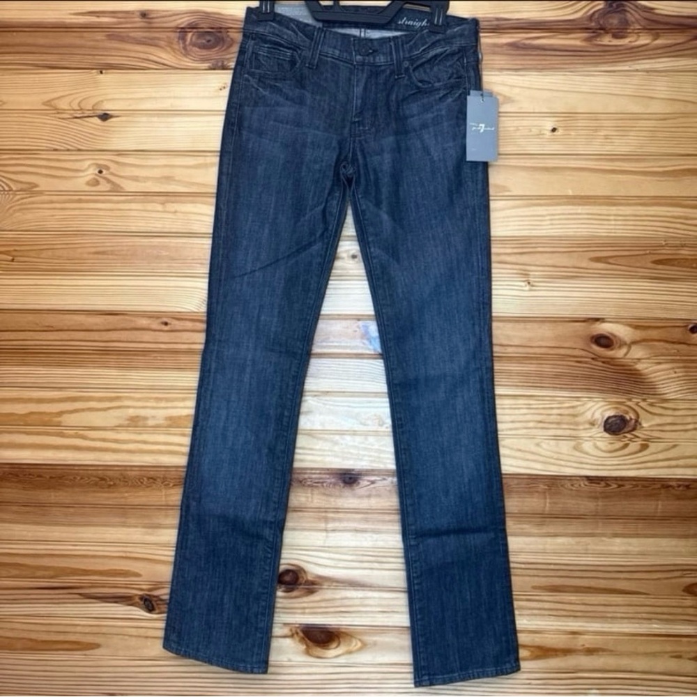 7 for all mankind straight leg studded size 25 straight leg jeans NEW $198